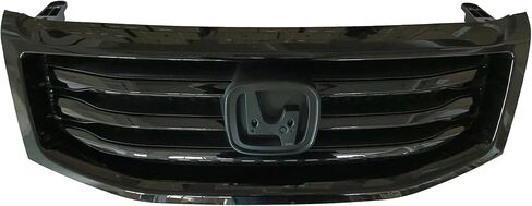 All Black Front Bumper Upper Grill Grille Assembly Compatible with 2012 2013 2014 2015 Honda Pilot 3.5L 75102SZAA11 HO1214102 HO1215102 HO1202108 HO1200210C HO1216109 in Saudi Arabia