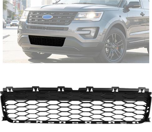 ALMULOO Lower Grille Compatible with 2016-2019 Ford Explorer and Police Interceptor Utility 3.5L V6 Replacement for FO1036185 Plastic Black in Kuwait