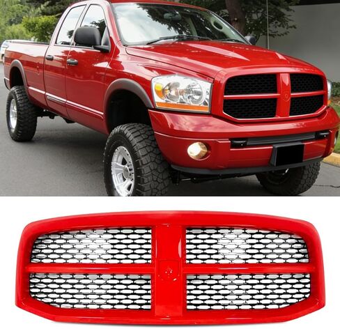 All Chrome Front Grill Assembly Compatible with 2006-2008 Dodge Ram 1500/2006-2009 Ram 2500 3500 Laramie Style Pickup Upper Bumper Grille in Saudi Arabia