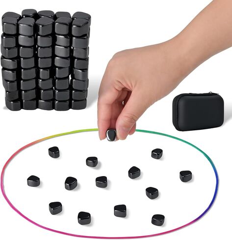 Magnetic Chess Game with 80 Travel-Stones, Magnet Game,Magnet Rocks Desk Stress Relief Toy and Fidget Toys Adults,Holiday Stocking Stuffer, Stress Relief Present. in Kuwait