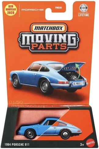 Matchbox Moving Parts 1964 Porsche 911 [Blue] 01/50, 1:64 Scale Diecast Toy Vehicle in Kuwait