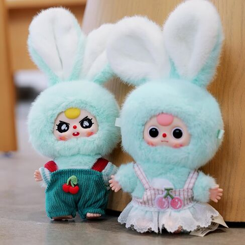 Baby Three Rabbit Macaron Cute Mini Bunny Plush Blind Box 1PC(1 of 14 Possible Styles) Cute Figures Collectible Toys Birthday Gifts (1PC BlindBox) in Saudi Arabia