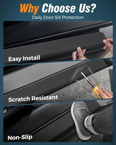All-Weather TPE Floor Mats & Door Sill Guards for Honda Ridgeline Crew Cab 2017–2026, Custom Fit Full Coverage Floor Liners with 4 Door Sill Protectors, Non-Slip Waterproof Accessories in Kuwait