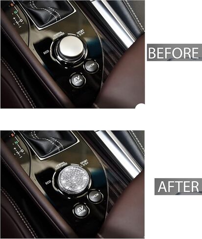 Bling Driving Mode Select Switch Knob Cover Decals Stickers Trim Accessories Compatible with Lexus ES:2013-2018, GS:2013-2020. (Driving Mode Key 43MM) in Kuwait