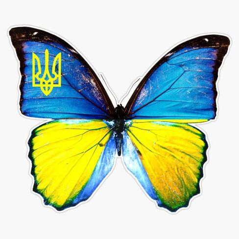 Ukraine Flag Magnetic Car Decal 5" Reusable, Metal, Plastic, Wood in Saudi Arabia