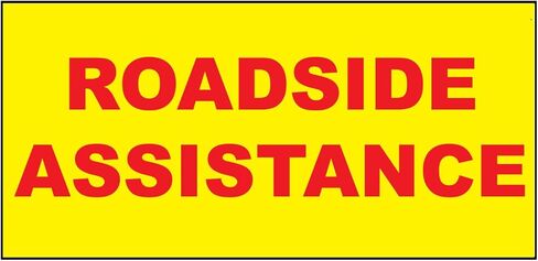 Fastasticdeals Roadside Assistance Yellow Background Car Door Magnets Magnetic Signs-Qty 2/9 x 12 Inches in Kuwait