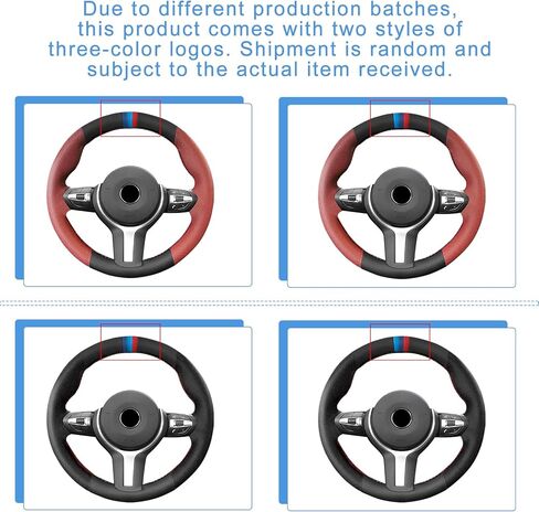 Microfiber Leather DIY Steering Wheel Cover for BMW X5 X2 M F85 X6 M F86 M Sport F30 F33 M3 F80 M4 M5 F82 M2 F87 M6 F12 F13 Accessories, Hand Stitched Full Wrap Steering Wheel Protector (Black) in Kuwait