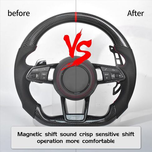 Magnetic Steering Wheel Paddle Shifter for Audi R8 2015-2023, Carbon Fiber Paddle Extension Interior Decoration Accessories in Saudi Arabia