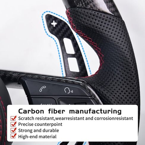 Magnetic Steering Wheel Paddle Shifter for Audi R8 2015-2023, Carbon Fiber Paddle Extension Interior Decoration Accessories in Saudi Arabia