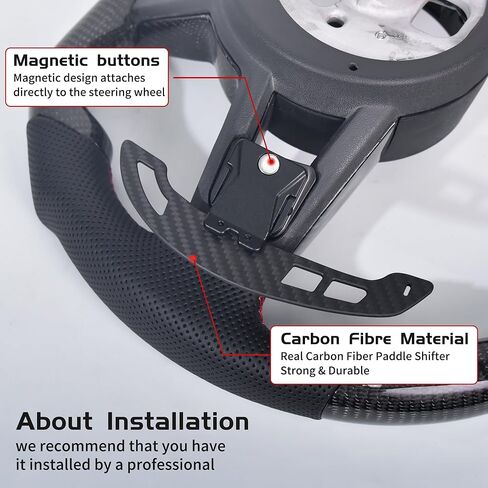 Magnetic Steering Wheel Paddle Shifter for Audi R8 2015-2023, Carbon Fiber Paddle Extension Interior Decoration Accessories in Saudi Arabia