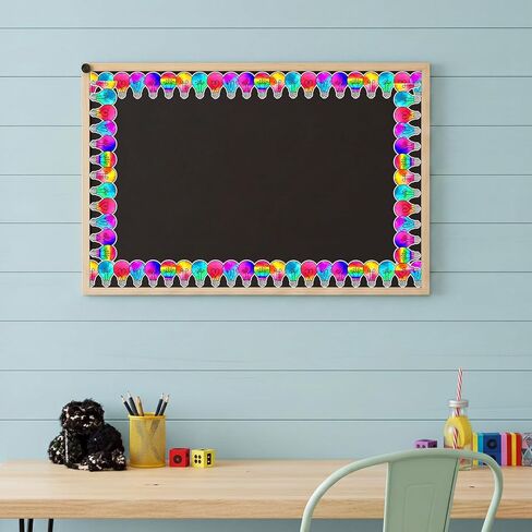 Fuutreo 65ft Vbs 2026 Bulletin Board Border Colorful Light Bulb Shaped Die-Cut Border Trim Dazzling Rainbow Bulb Strip Classroom Decoration for Back to School Office Blackboard Chalkboard in Kuwait