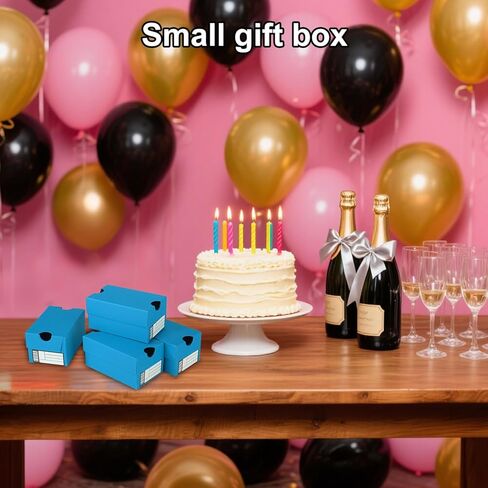 24pcs Mini Shoe Gifts Boxes for Party Favors, 4x2.4x2in/10x6x5cm Blue Mini Party Favor Sneaker Ball Case with Editable Label Stickers for Holding Candies Cookies Snacks Treats in Kuwait