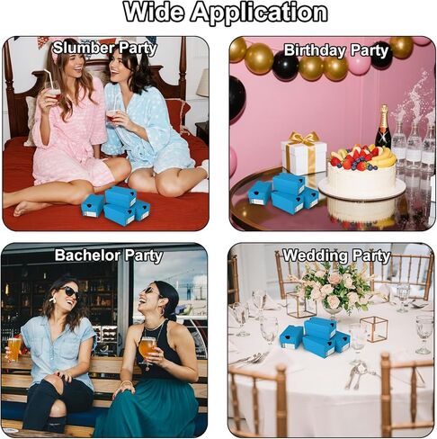 24pcs Mini Shoe Gifts Boxes for Party Favors, 4x2.4x2in/10x6x5cm Blue Mini Party Favor Sneaker Ball Case with Editable Label Stickers for Holding Candies Cookies Snacks Treats in Kuwait