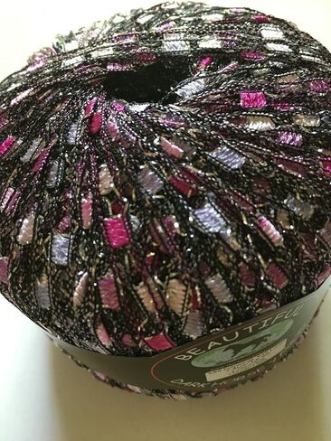 Orchid Glitz Ladder Ribbon Yarn Dark Horse Beautiful #B114 Lilacs Pinks Silver Metallic Ladder in Saudi Arabia