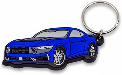 Vintage Ltd. Keychain Inspired by Ford Mustang Dark Horse – Soft Rubber Key FOB – Automotive Enthusiast Accessory – Gift for Mustang Owners (Grabber Blue) in Saudi Arabia
