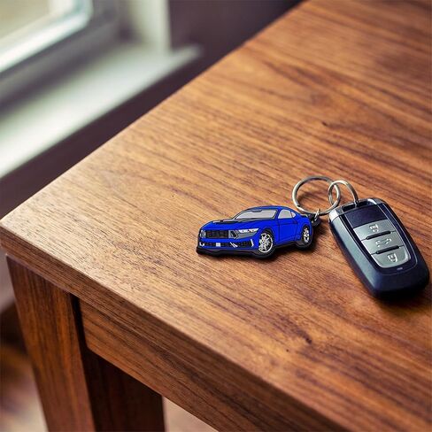 Vintage Ltd. Keychain Inspired by Ford Mustang Dark Horse – Soft Rubber Key FOB – Automotive Enthusiast Accessory – Gift for Mustang Owners (Grabber Blue) in Saudi Arabia