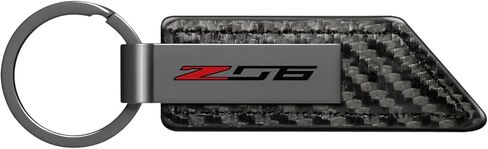 iPick Image for Chevrolet Corvette C7 Z06 Carbon Fiber Texture PU Leather Key Chain Keychain, Official Licensed in Kuwait