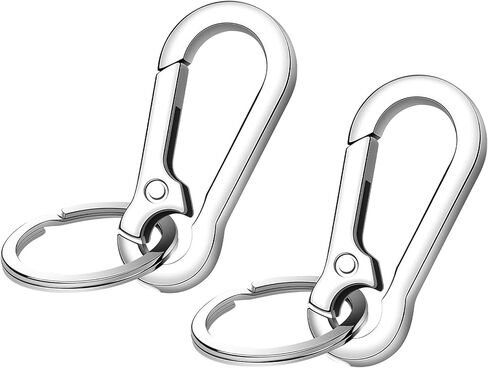 2 Pack Keychain Set with Quick Release Clip, Sturdy Metal Key Rings & Organizer for Men Women, Home Car Office in Kuwait