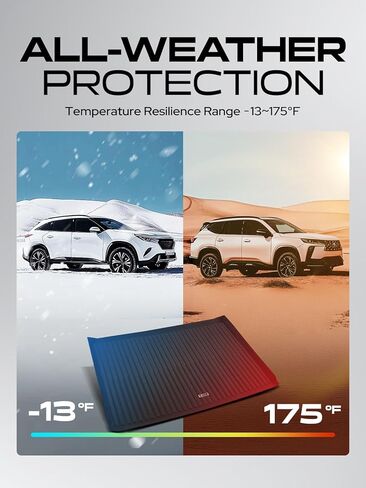 YHTAUTO Cargo Mat Compatible with Cadillac Escalade ESV & Chevrolet Suburban & GMC Yukon XL, TPE Floor Liners All-Weather Protection Custom Fit, Cargo Mat, Black in Kuwait