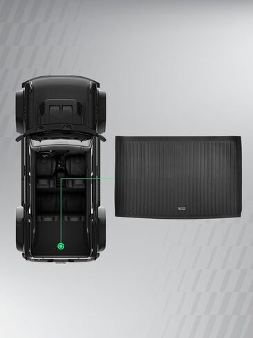 YHTAUTO Cargo Mat Compatible with Cadillac Escalade ESV & Chevrolet Suburban & GMC Yukon XL, TPE Floor Liners All-Weather Protection Custom Fit, Cargo Mat, Black in Kuwait