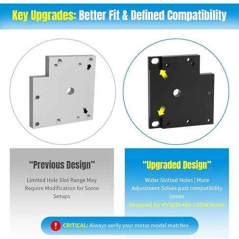 Upgraded Motor Adapter Plate for Razor MX350 / MX450 / Pocket Mod | Fits MY1020 48V 1000W Brush Motor | Black CNC Mounting Bracket Kit in Kuwait