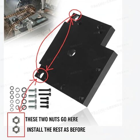 Upgraded Motor Adapter Plate for Razor MX350 / MX450 / Pocket Mod | Fits MY1020 48V 1000W Brush Motor | Black CNC Mounting Bracket Kit in Kuwait
