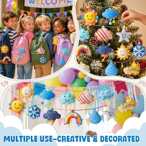 TUZT Sewing Kit for Kids, My First Weather Sewing Craft Kit for Beginner with 12 DIY Pre-Cut Plush Toys, Plastic Needles & Thread, DIY Felt Crafts Project Gift for Girls Boys Age 3-8 in Saudi Arabia