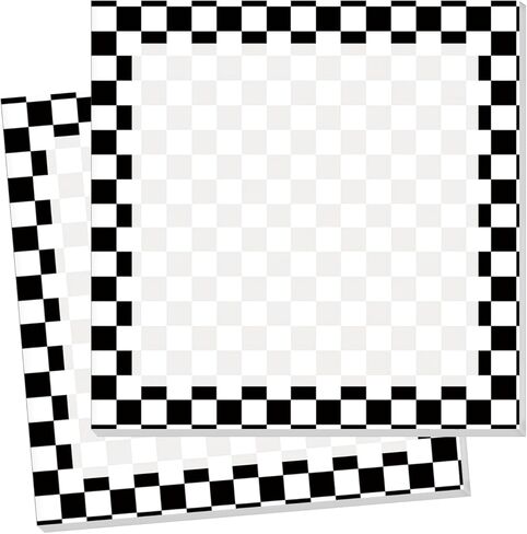 Sticky Notes 3x3 Inch, 2 Pads Cute Self-Stick Note Pads, Strong Adhesive Notepads for Office, Home, School, Organization and Reminders Black and White Checkerboard in Kuwait