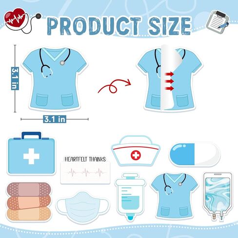 36 Pads Nurse Sticky Notes 9 Designs Medical Memo Pads Nursing Student Essentials Funny Gifts for Hospital Coworkers School Office Desk 720 Sheets in Saudi Arabia