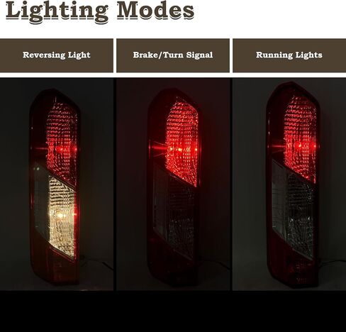 LH Tail light Assembly Fit for 2015-2025 Ford Transit 150 250 350 350HD Rear Lamp Left Driver Side Brake Lamp W/Bulbs and Harness Halogen Type W/Single Rear Wheels CK4Z13405G 166-02779L in Kuwait