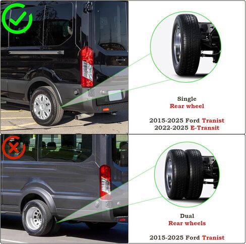 LH Tail light Assembly Fit for 2015-2025 Ford Transit 150 250 350 350HD Rear Lamp Left Driver Side Brake Lamp W/Bulbs and Harness Halogen Type W/Single Rear Wheels CK4Z13405G 166-02779L in Kuwait
