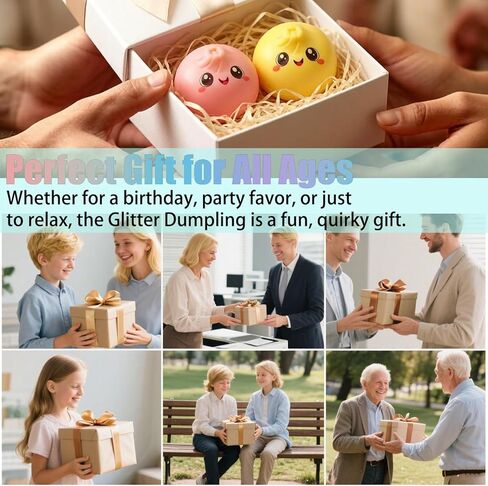 2PCS Dumpling Squishy, Slow Rising Squishy Squeeze Toys for Kids, Slow Rise Squishies Stress Relief Fidget Toy for Anxiety Relief Party Favors Classroom Prizes in Saudi Arabia
