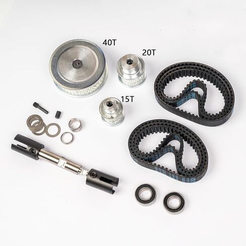 Aluminum Belt Drive System Kit for Arrma 6S 1/8 Typhon&1/7 Infraction/Felony/Limitless F1 V1,Transmission Belt Kit for Center Differential,Drive Train Belt Speed Run Spur Input-Not for 1/7 F1 V2 in Saudi Arabia