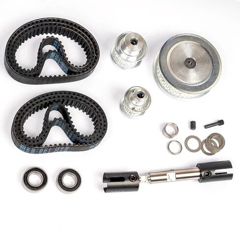 Aluminum Belt Drive System Kit for Arrma 6S 1/8 Typhon&1/7 Infraction/Felony/Limitless F1 V1,Transmission Belt Kit for Center Differential,Drive Train Belt Speed Run Spur Input-Not for 1/7 F1 V2 in Saudi Arabia
