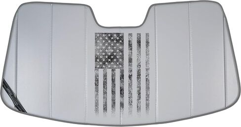 Covercraft American Flag UVS100 واقي شمسي أصلي مخصص للزجاج الأمامي لـ 2025-2026 Ram 1500 - فضي in Kuwait