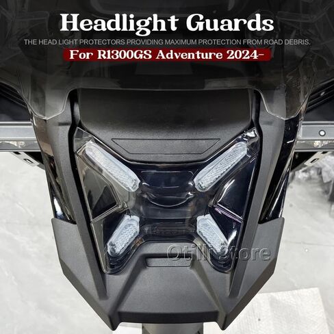 غطاء المصباح الأمامي للدراجة النارية مناسب لسيارات BMW R1300GS Adventure ADV R1300GSA 2024 2025 2026 واقي المصباح الأمامي غطاء حماية المصباح الأمامي (شفاف) in Saudi Arabia