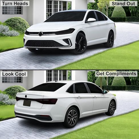 مجموعة تلوين المصابيح الأمامية الكاملة من BOGAR TECH DESIGNS متوافقة مع Volkswagen Jetta 2025-2026، دخان داكن in Saudi Arabia