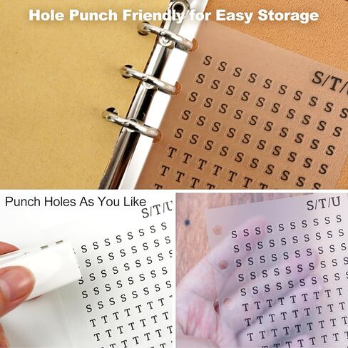 1281pcs Tiny A–Z Alphabet PET Stickers, 9 Sheets, 5mm Black Capitals - Pre-Cut Labels, Water-Resistant, 10mm Punch Margin for Scrapbook Pages, Journals, Planners, Gift Tags and Cards in Saudi Arabia