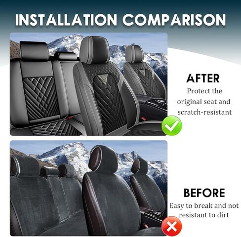 Car Seat Covers Fit for Toyota Camry 2000-2025,5 Seats Non-Slip Nappa Leather Seat Cover, Airbag Compatible, Sports Car Seat Protector Premium Interior.(Standard 5 Seats,Gray Black) in Saudi Arabia