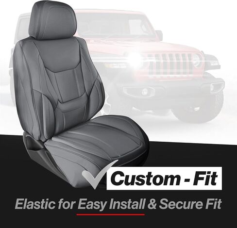 Coverland Custom Car Seat Covers Compatible with 2014-2021 Nissan NV Cargo - Premium Leather Non-Slip Memory Foam Waterproof Seat Cover Custom fit Interior Protector [Front-Dark Gray] in Kuwait