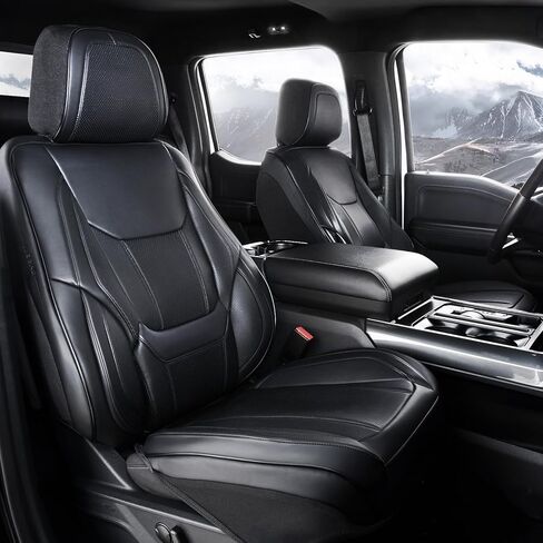 Coverland Custom Car Seat Covers Compatible with 2014-2021 Nissan NV Cargo - Premium Leather Non-Slip Memory Foam Waterproof Seat Cover Custom fit Interior Protector [Front-Dark Gray] in Kuwait