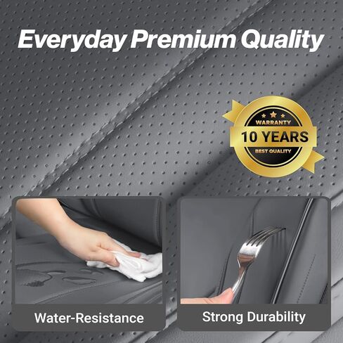 Coverland Custom Car Seat Covers Compatible with 2014-2021 Nissan NV Cargo - Premium Leather Non-Slip Memory Foam Waterproof Seat Cover Custom fit Interior Protector [Front-Dark Gray] in Kuwait