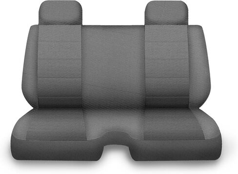 Jokuye Custom Fit Front Bench Seat Cover for Toyota Tacoma 1995-2004, Durable Fabric, Compatible with Molded Headrests and 2-3 Inch Shifter Cutout-Black in Saudi Arabia