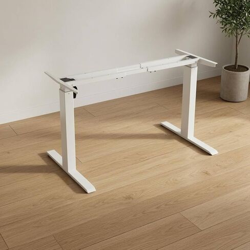 predolo Single Desk Lifting Mechanism Frame Telescopic Sit-Stand Desk Frame High Load Capacity Standing Table Stand for Study, Black, 580MM Long Foot in Kuwait