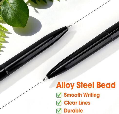 YesBes 100 Pack Ballpoint Pens Bulk, Retractable Black Pens Ballpoint Medium Point 1mm for Smooth Writing, No Bleed Ink Pens Clear Lines, School, Office, Teacher Supplies, Best Gifts for Coworkers in Kuwait
