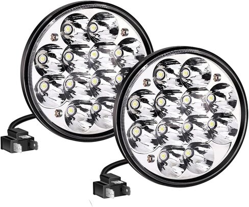 مصابيح LED دائرية كريستالية 5.75 بوصة 36 وات من Ourbest، شعاع عالي/منخفض مقاوم للماء IP68 4000 4040 5506 H5006 H651 / H466 مصابيح كاشفة بديلة - قطعتان in Kuwait