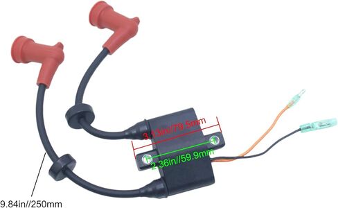Ignition Coil For Yamaha outboard F9.9H F13.5 FT25 F15 F20 F25 2/4-Stroke Replace 6F5-85570-00 6F5-85570-10 6F5-85570-11 6F5-85570-12 6F5-85570-13 65W-85570-01/00 in Kuwait