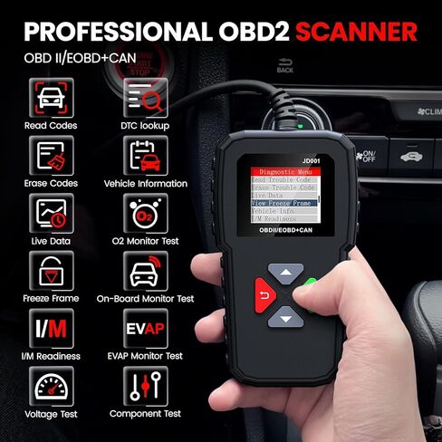 قارئ رمز السيارة، ماسح ضوئي obd2، قراءة ومسح رموز الأخطاء، أداة مسح تشخيصية للسيارات لجميع مركبات obd ii بعد عام 1996 in Kuwait