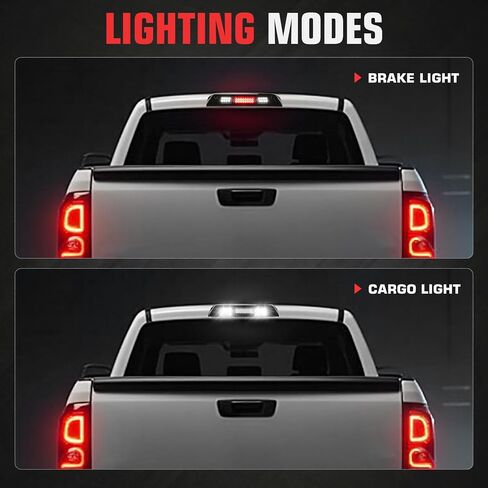 LED Third 3rd Brake Light assembly fit for Chevy Silverado/GMC Sierra 1500 2014-2018 for Silverado Sierra 2500HD 3500HD 2015-2018,Rear Cargo light Lamp High Mount Stop Lamp,Smoke Lens in Saudi Arabia