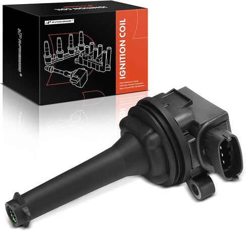 A-Premium Ignition Coil Compatible with Volvo Vehicles - 2.3L 2.4L 2.5L 2.8L 2.9L - C70 1999-2005, S60 2001-2005, S70 1999-2000, S80 1999-2006, V70 1999-2007, XC70 XC90 2003-2006 in Kuwait